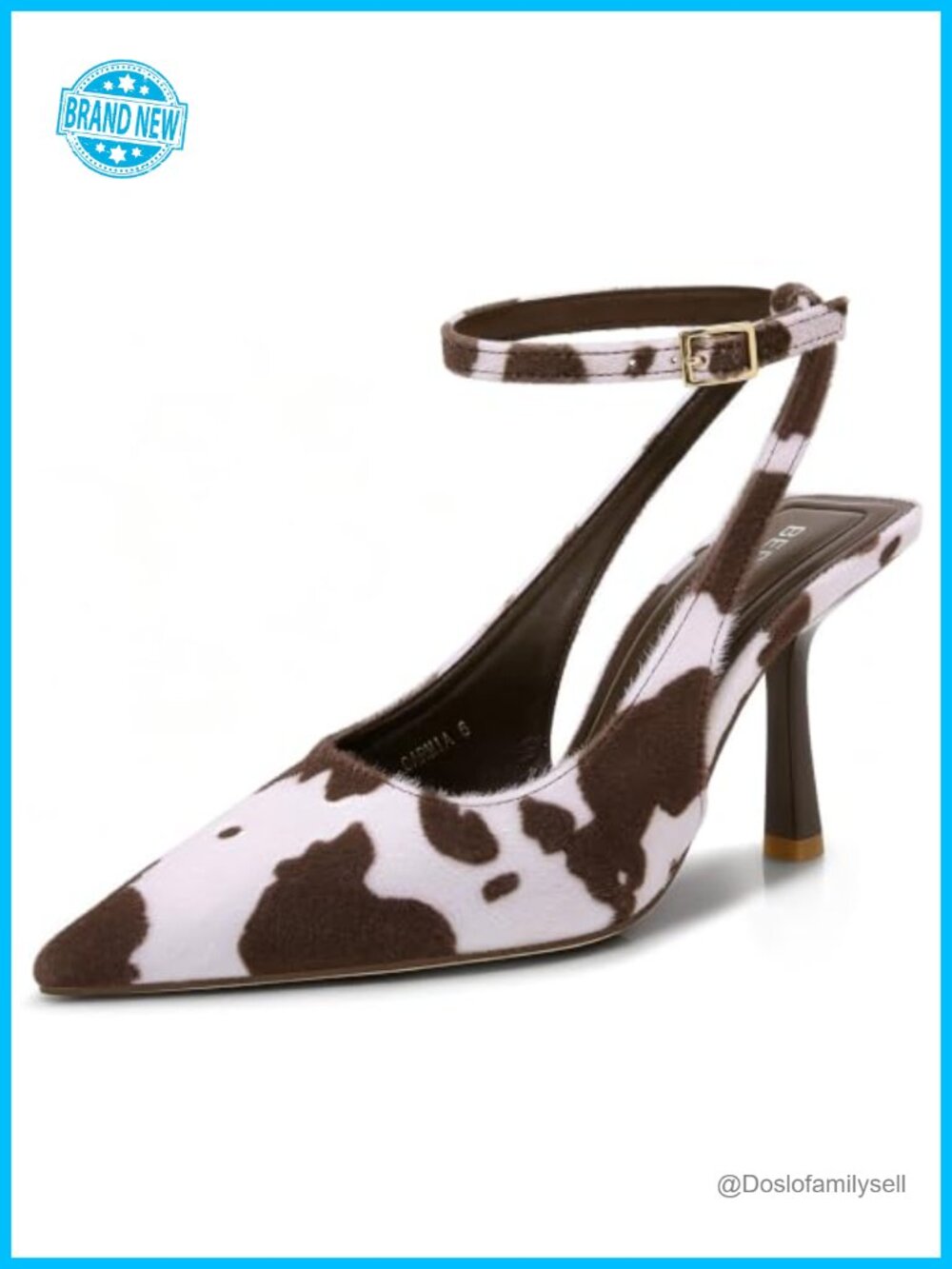 Slingback Stiletto Heels Pointed Toe Ankle Strap Dressy Pumps